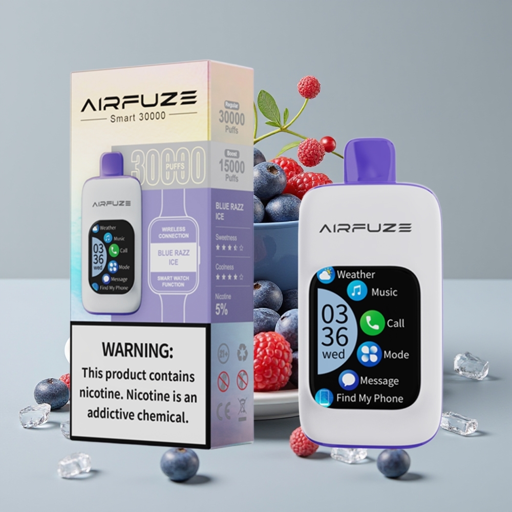 AirFuze Smart 30000 Puffs Disposable Vape Blueberry Framboesa Gelo