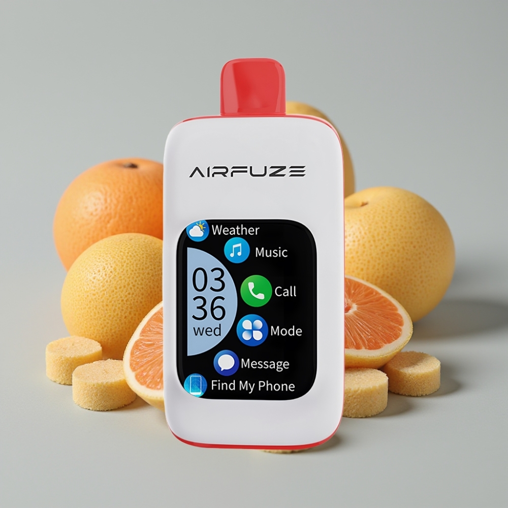 AirFuze Smart 30000 Puffs Disposable Vape Goma Azeda Refrescante com Tela Touch 2.01" e Tipo-C