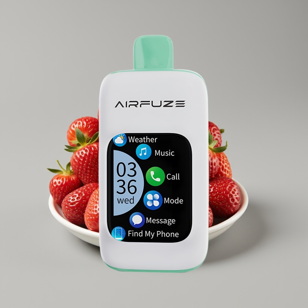 AirFuze Smart 30000 Puffs Disposable Vape Morango Verão with 2.01" TFT Touch Screen & Type-C