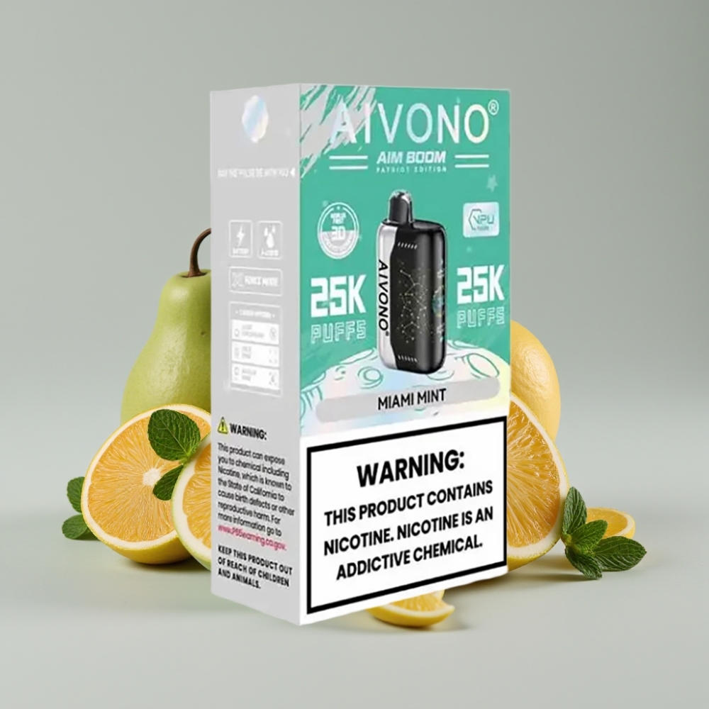 Aivono AIM BOOM 25000 Puffs Miami Menta 28ml 650mAh Tipo-C 90g