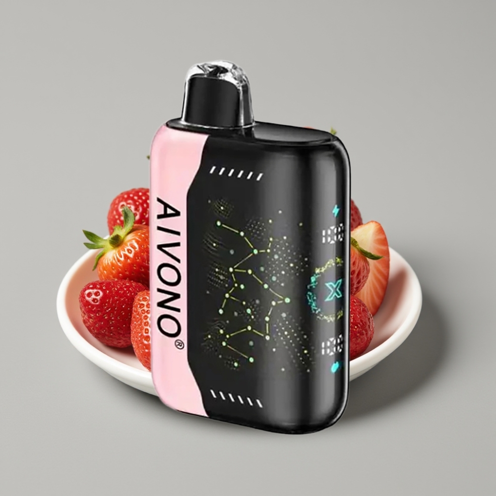 Aivono AIM BOOM 25000 Puffs - Morango B Pop, 28ml, 650mAh, Tipo-C