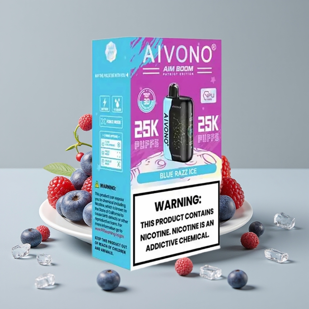 Aivono AIM BOOM 25000 Puffs Vape Disposable Mirtilo Framboesa Gelo 28ml 650mAh