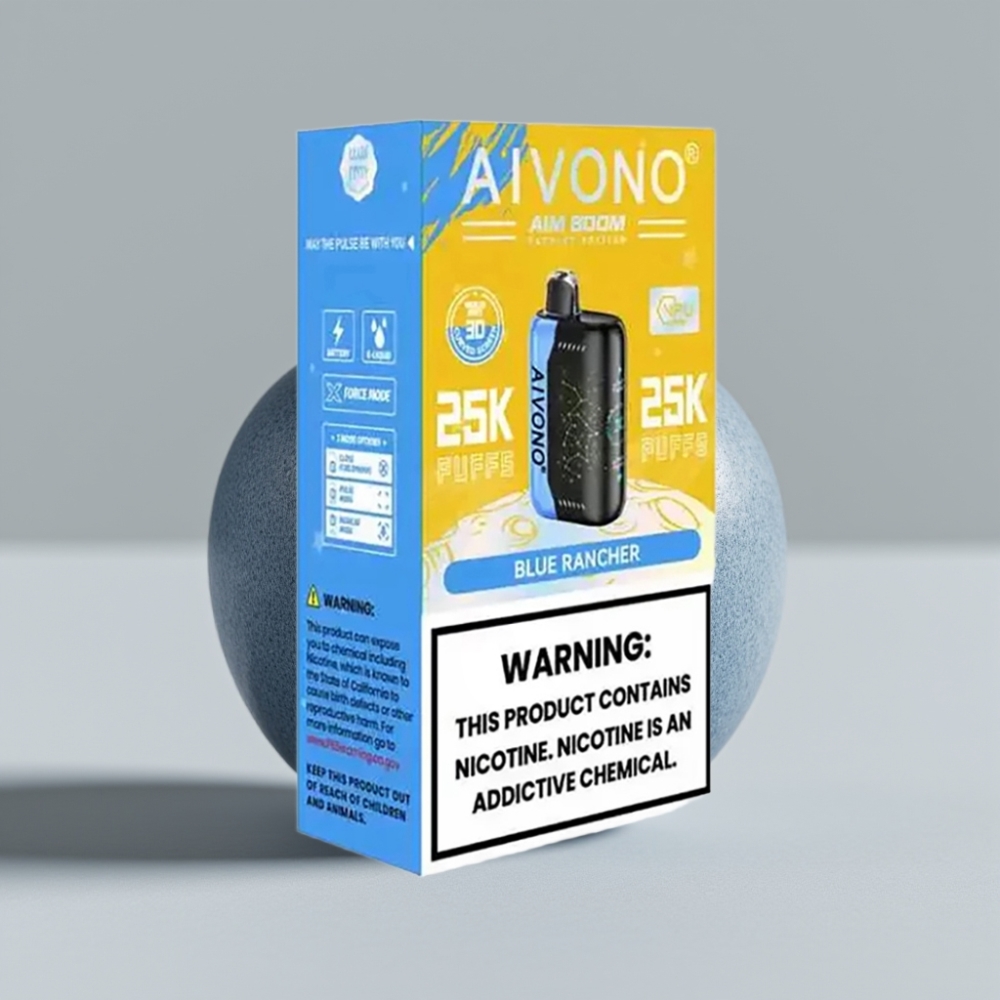 Aivono AIM BOOM 25000 Puffs Vape Disposable Sabor Blue Rancher 28ml Tipo-C 650mAh