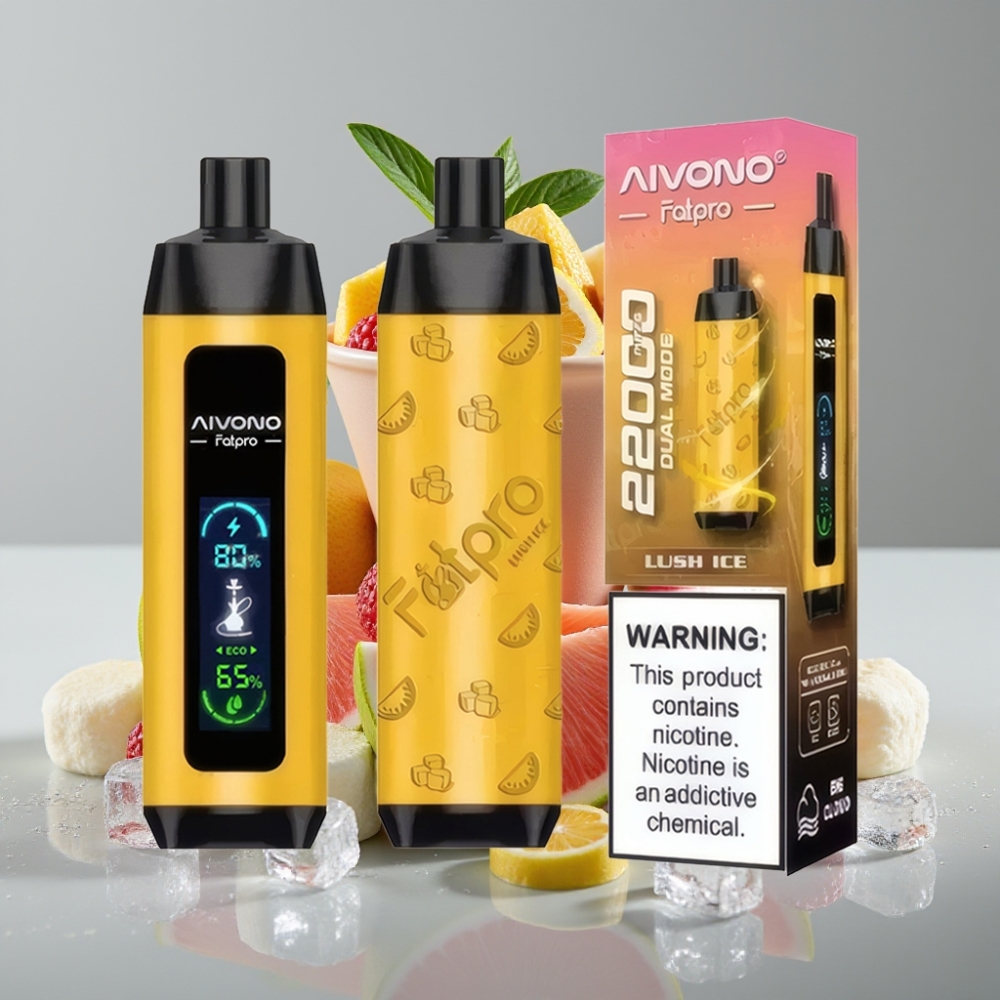 Aivono AIM FATPRO 22000 Puffs Gelo Refrescante Disposable Vape 28ml 5% Nicotina 600mAh Recarregável
