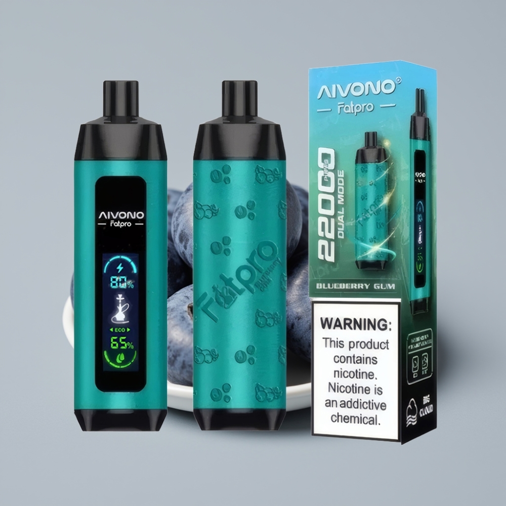 Aivono AIM FATPRO 22000 Puffs Recarregável Sabor Mirtilo Canhão 28ml 0.6 ohm