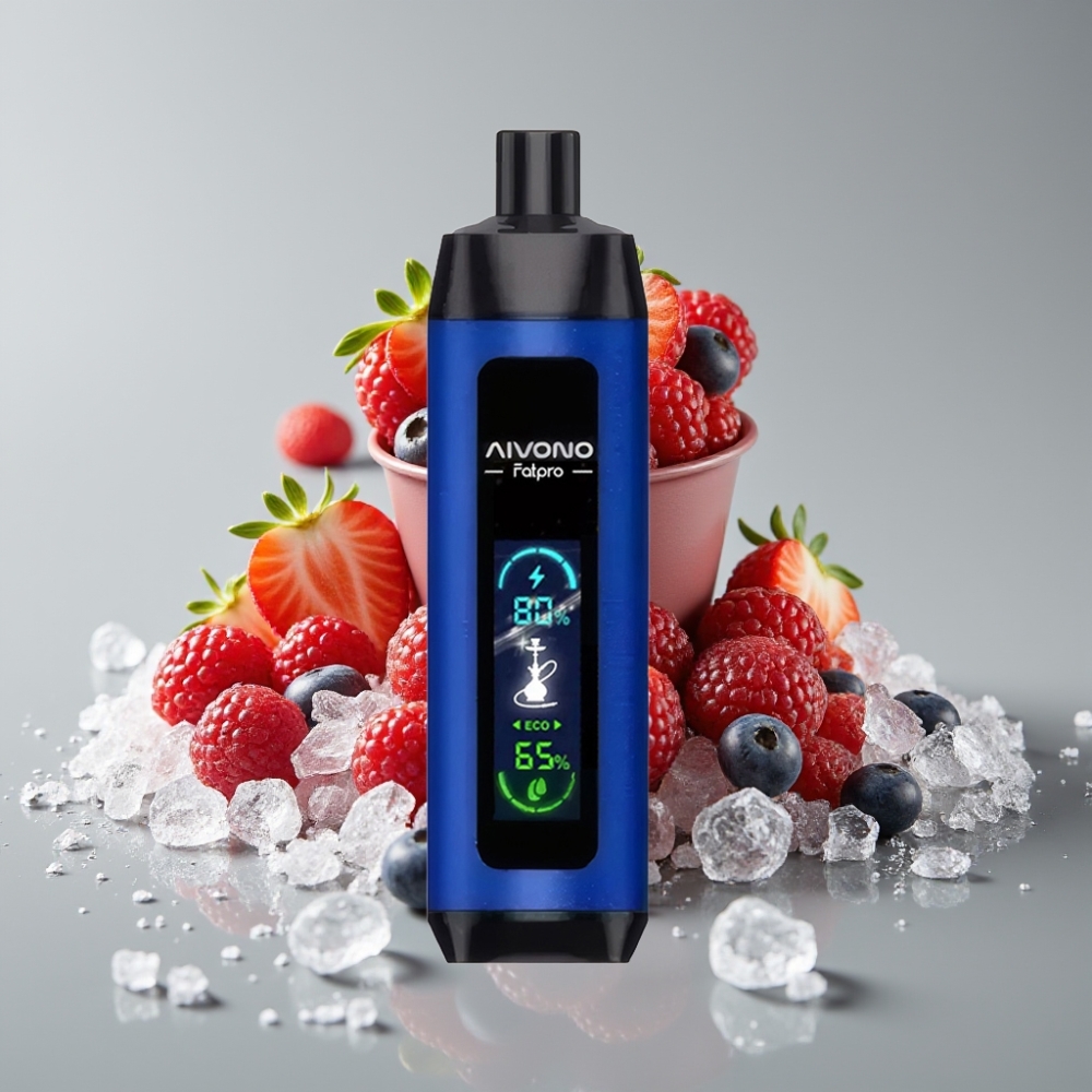 Aivono AIM FATPRO 22000 Puffs Rechargeável com Sabor Berry Ice e 28ml E-líquido
