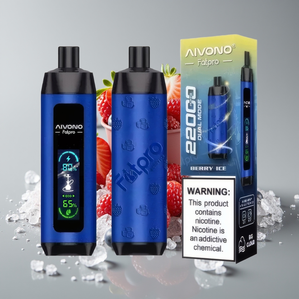 Aivono AIM FATPRO 22000 Puffs Rechargeável com Sabor Berry Ice e 28ml E-líquido
