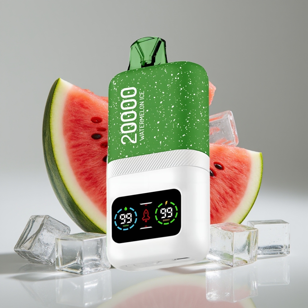 Aivono AIM MAGIC 20000 Puffs Recarregável Tipo-C Sabor Melancia Gelada Dual Mesh Coils LCD 26ml