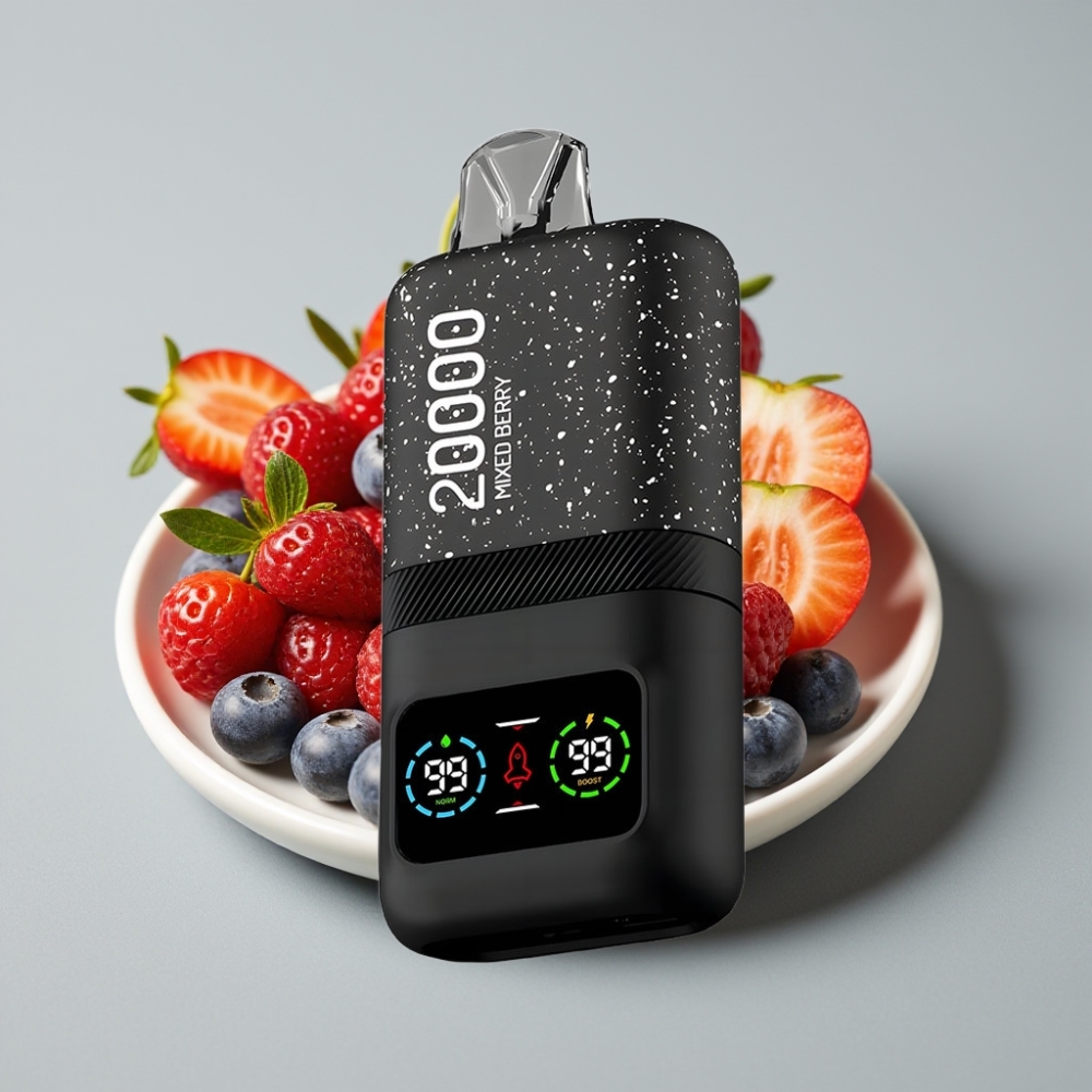 Aivono AIM MAGIC 20000 Puffs Recarregável com LCD e Bobinas Duplas Sabor Frutas Silvestres