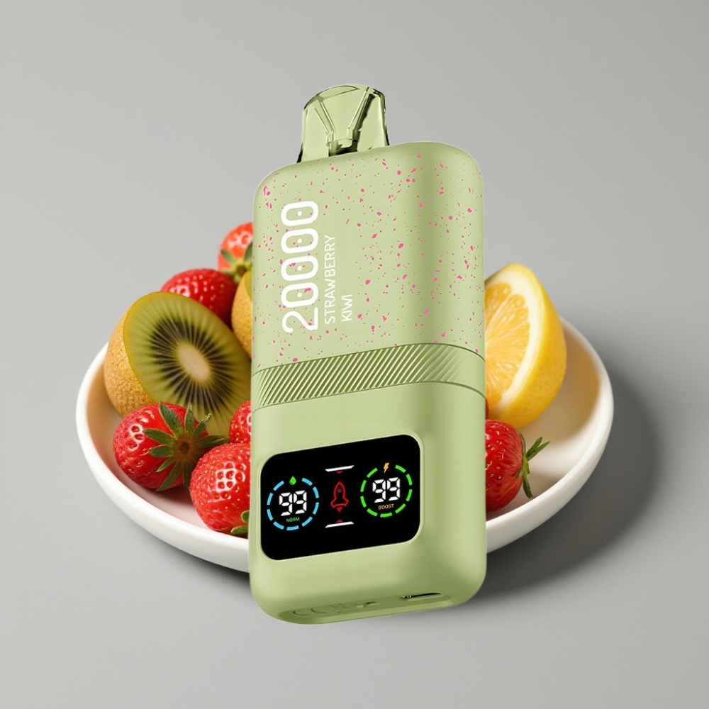 Aivono AIM MAGIC 20000 Puffs Recarregável com Sabor Morango-Kiwi e Tela LCD
