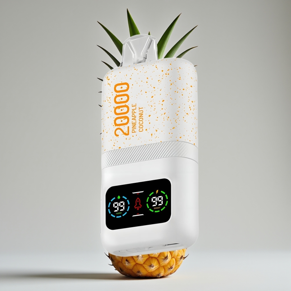 Aivono AIM MAGIC 20000 Puffs Recarregável com Tipo-C e LCD Sabor Abacaxi Coco