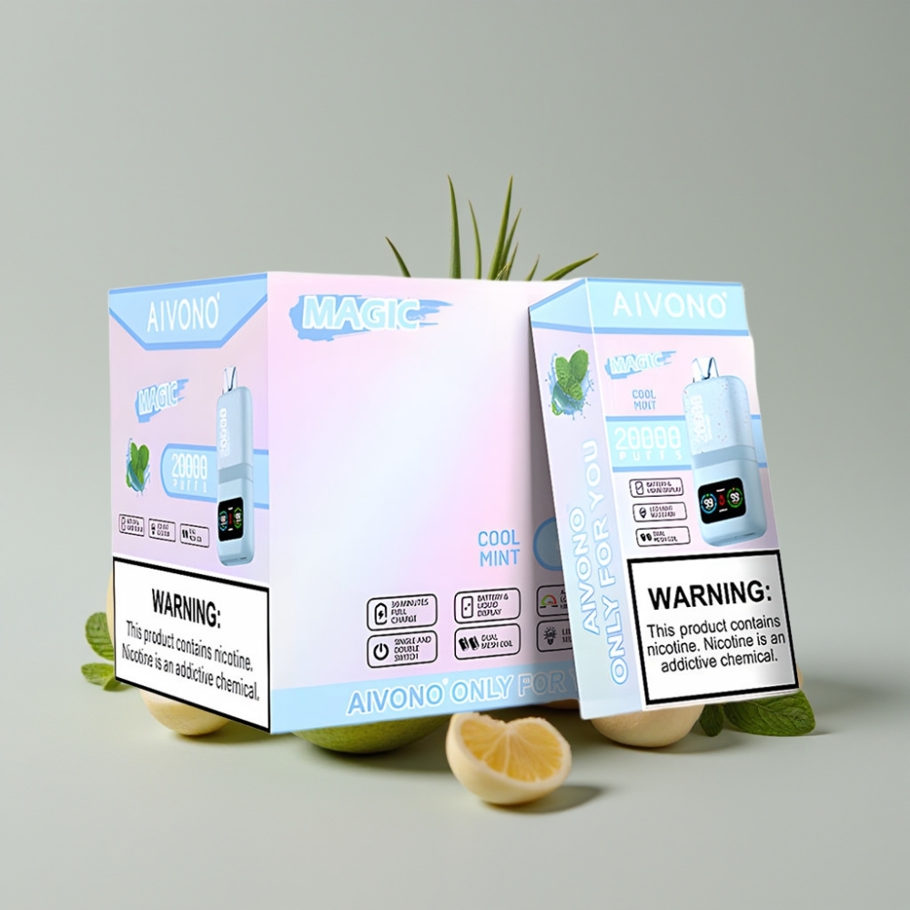 Aivono AIM MAGIC 20000 Puffs Vaporizador Descartável Menta Refrescante com 26ml E-líquido e Bateria 600mAh