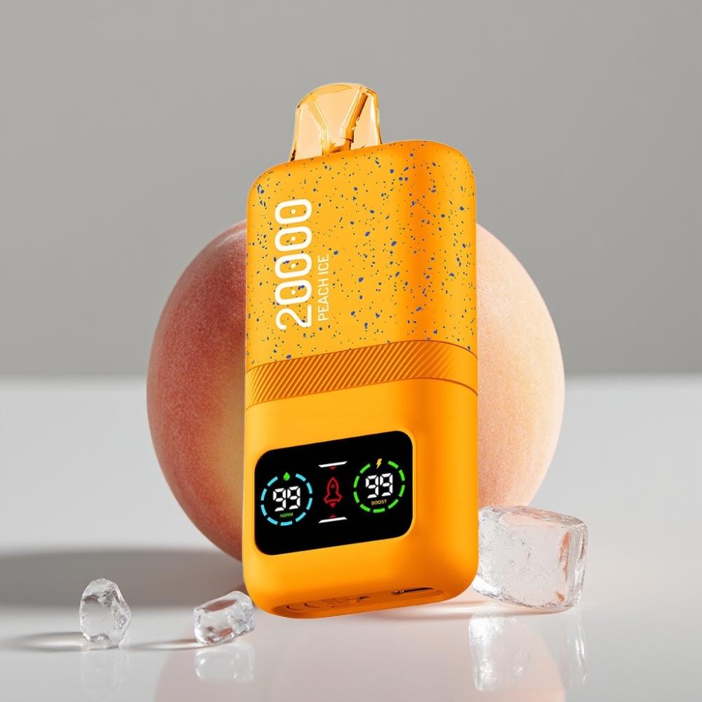 Aivono Aim Magic 20000 Puffs Vape Pêssego Gelo com LCD, Tipo-C e 26ml