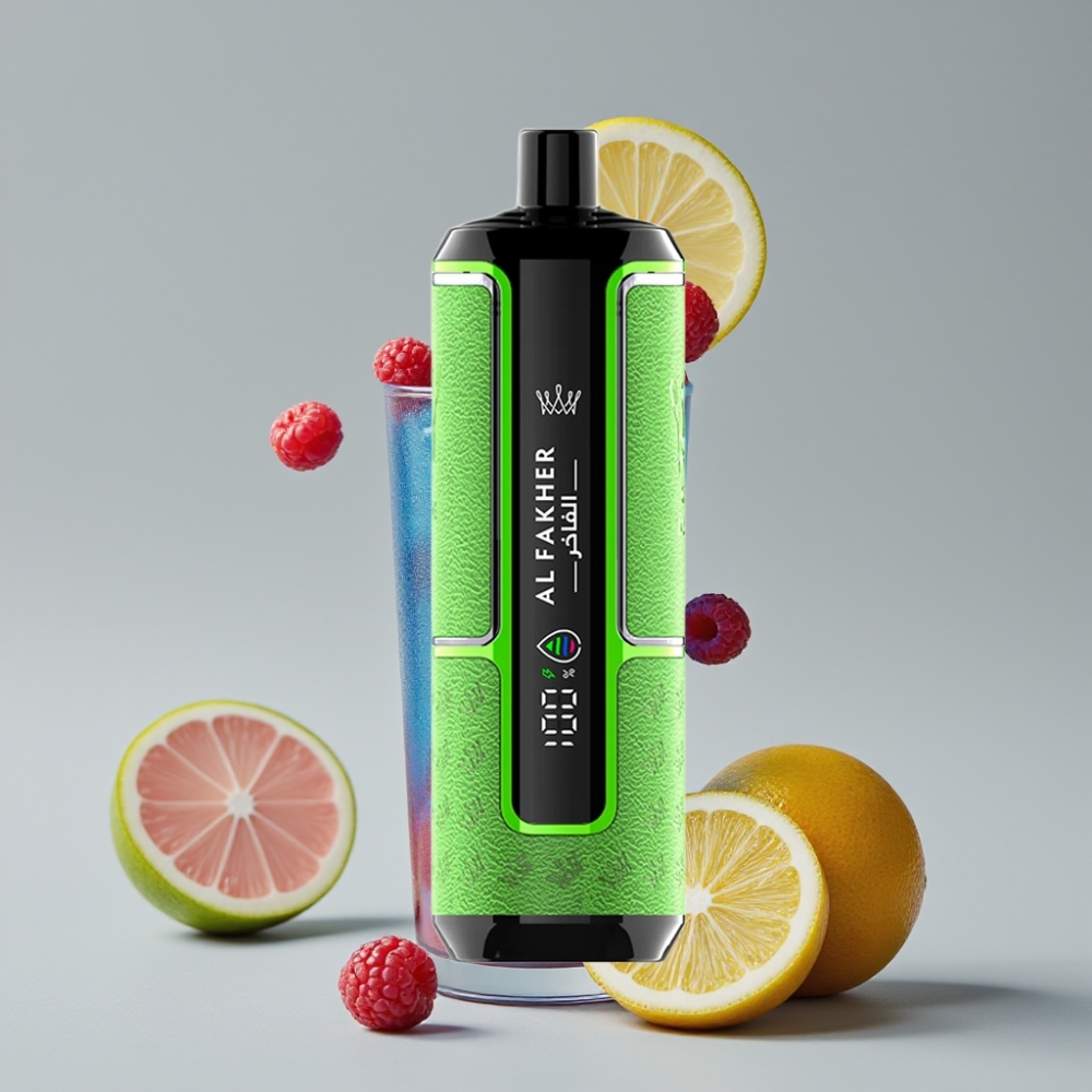 Al Fakher Crown Bar 15K Hypermax Disposable Vape Kit Framboesa Azul Limonada - 22ml, 15.000 Tragos, 6mg/ml