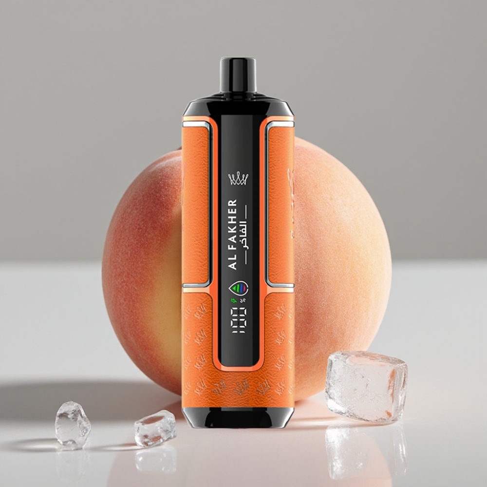 Al Fakher Crown Bar 15K Hypermax Disposable Vape Kit Pêssego Gelo
