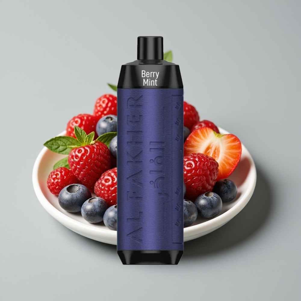 Al Fakher Crown Bar 8000 Crystal Disposable Vape Menta com Frutas Vermelhas
