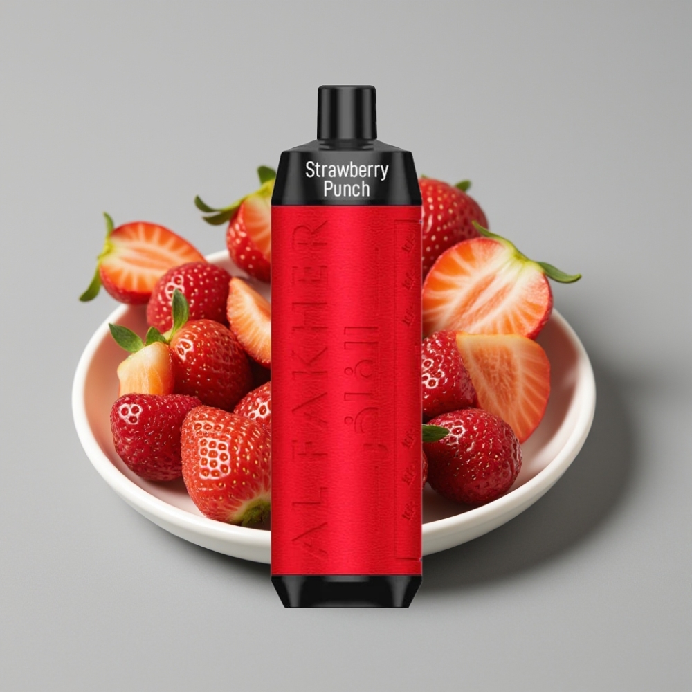 Al Fakher Crown Bar 8000 Crystal Disposable Vape Sabor Morango Punch - 8000 Puffs, 18ml, 5mg, USB-C