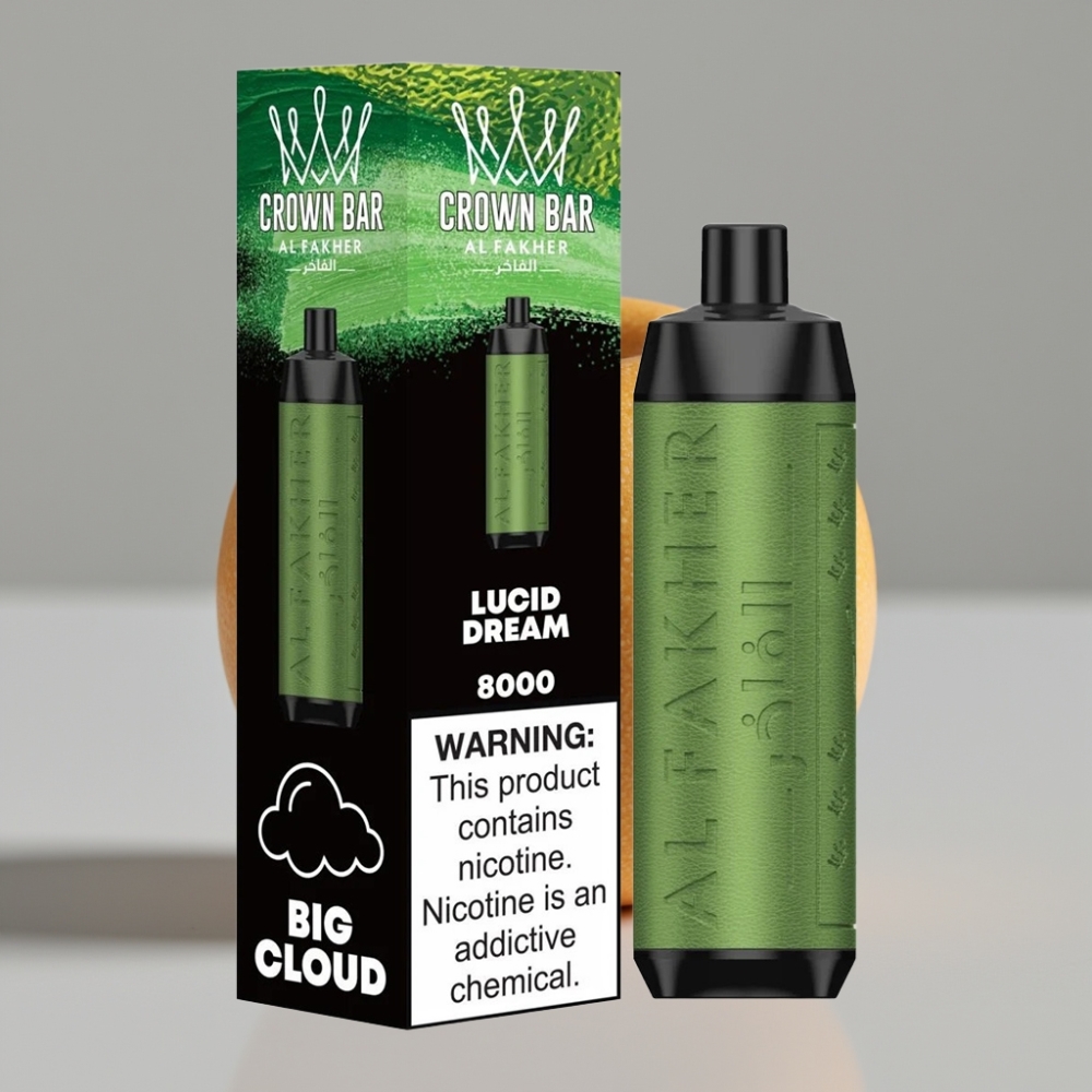 Al Fakher Crown Bar 8000 Crystal Disposable Vape Sonho Lúcido - 18ml, 5mg, 8000 Puffs
