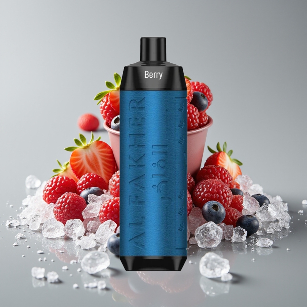 Al Fakher Crown Bar 8000 Crystal Vape Descartável Berry Gelo – 18ml, 8000 Tragadas, Bateria 600mAh