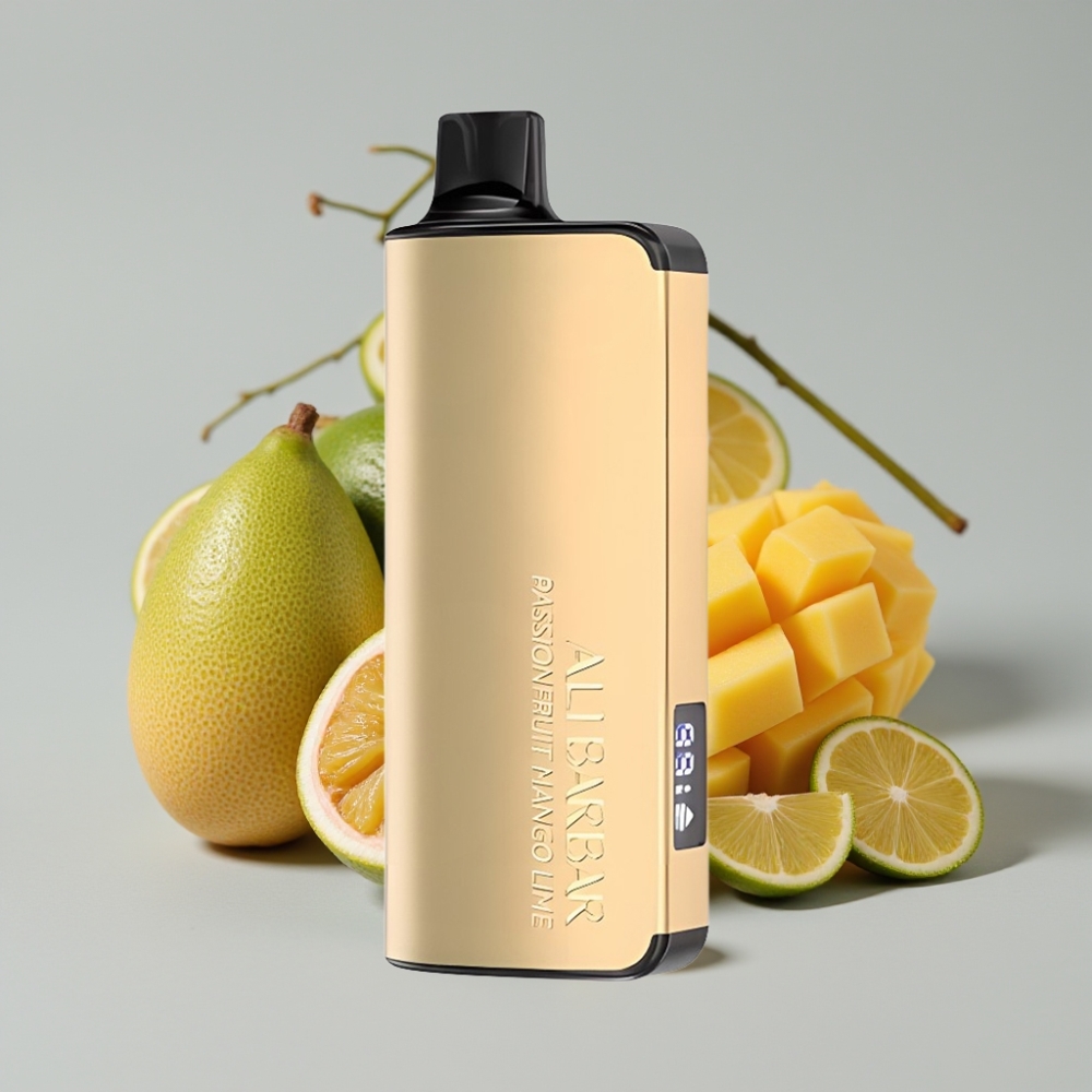 Alibarbar Ingot 9000 Puffs Vape Descartável Maracujá Manga Lima 22ml 2350mAh LED