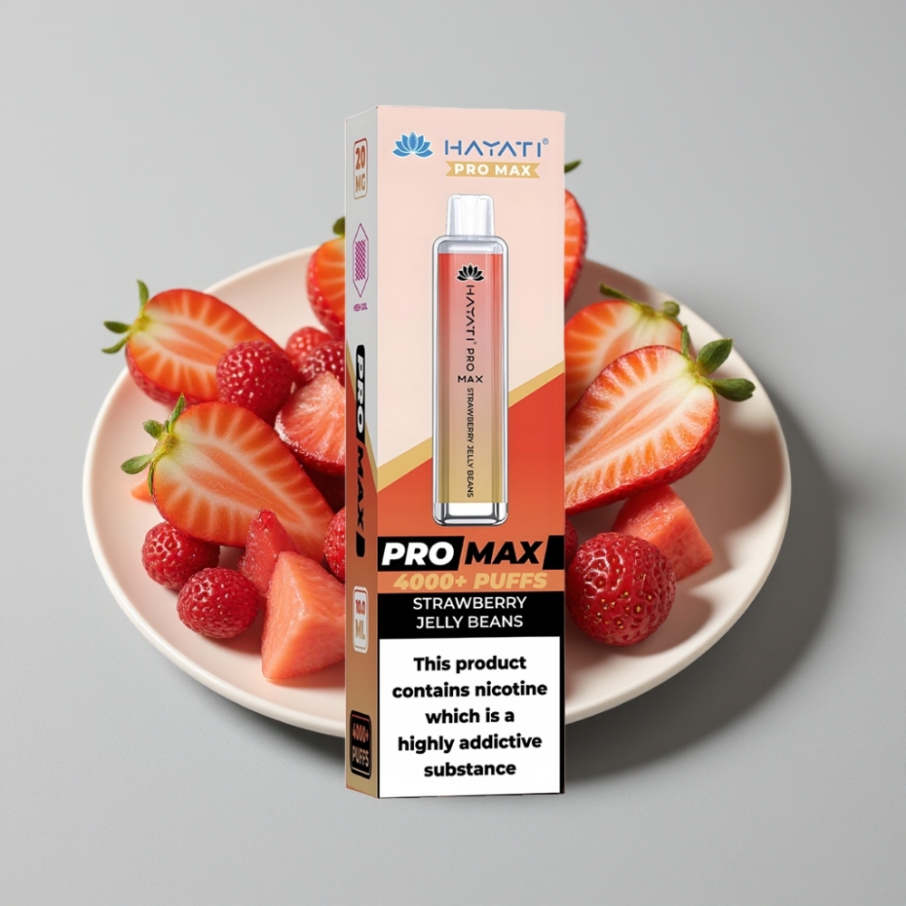 Hayati Pro Max 4000 Puffs Disposable Vape Gelatina de Morango