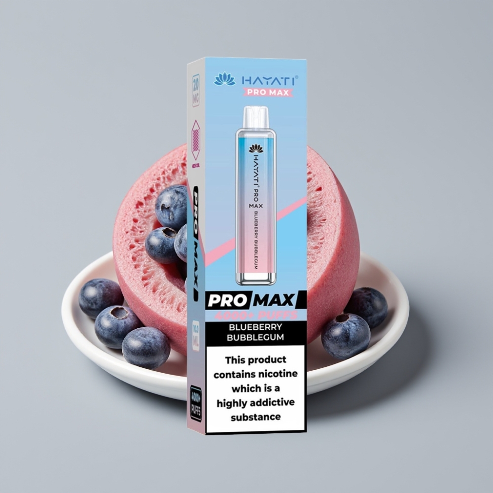 Hayati Pro Max 4000 Puffs Disposable Vape Goma de Mirtilo Azul