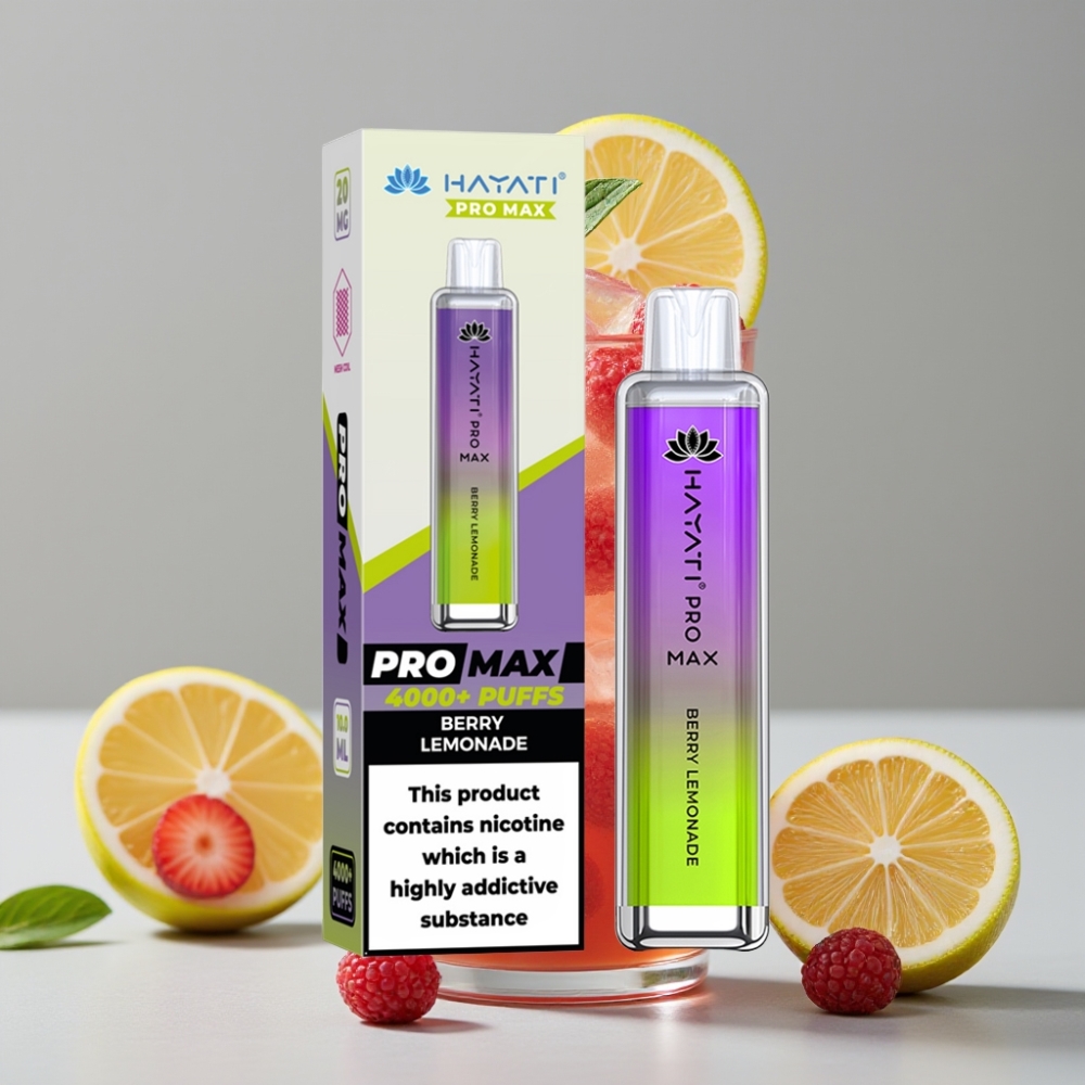 Hayati Pro Max 4000 Puffs Disposable Vape Limonada de Frutas Vermelhas