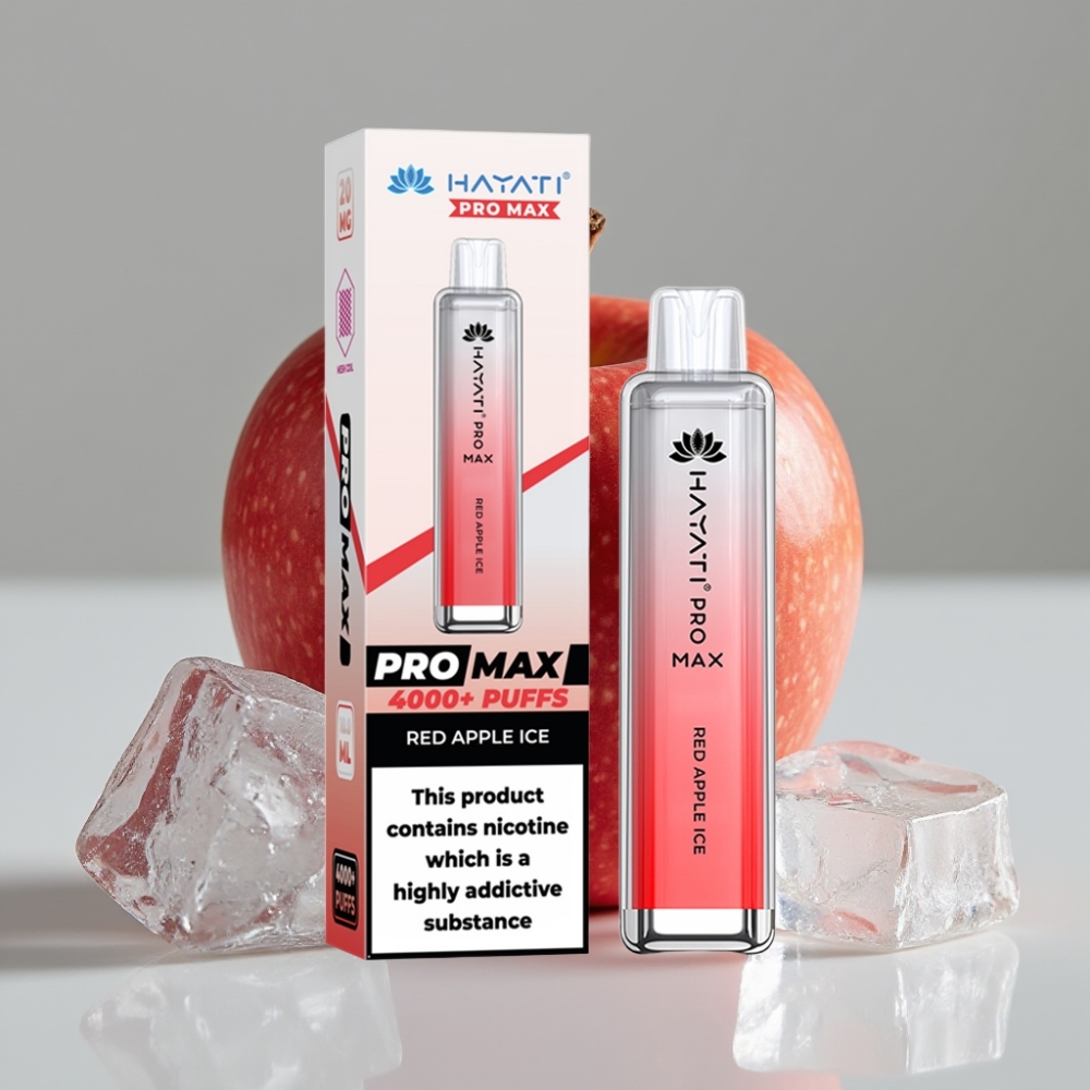 Hayati Pro Max 4000 Puffs Disposable Vape Maçã Vermelha Gelo