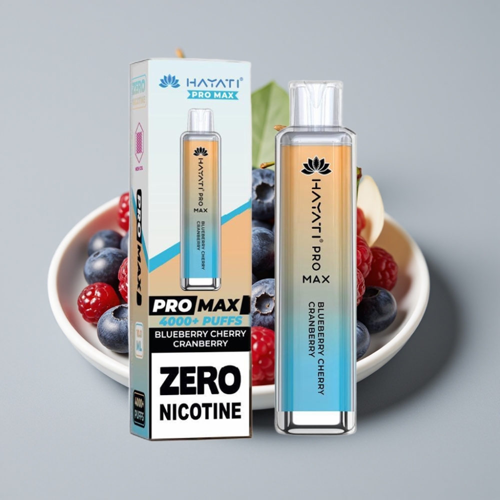 Hayati Pro Max 4000 Puffs Disposable Vape Mirtilo Cereja Cranberry