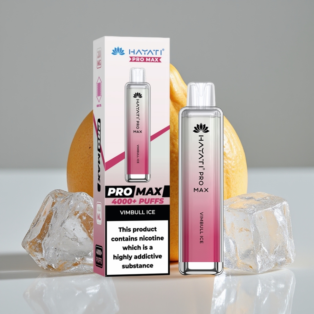 Hayati Pro Max 4000 Puffs Vape Descongelante Gelo com Bateria Recarregável 1400mAh