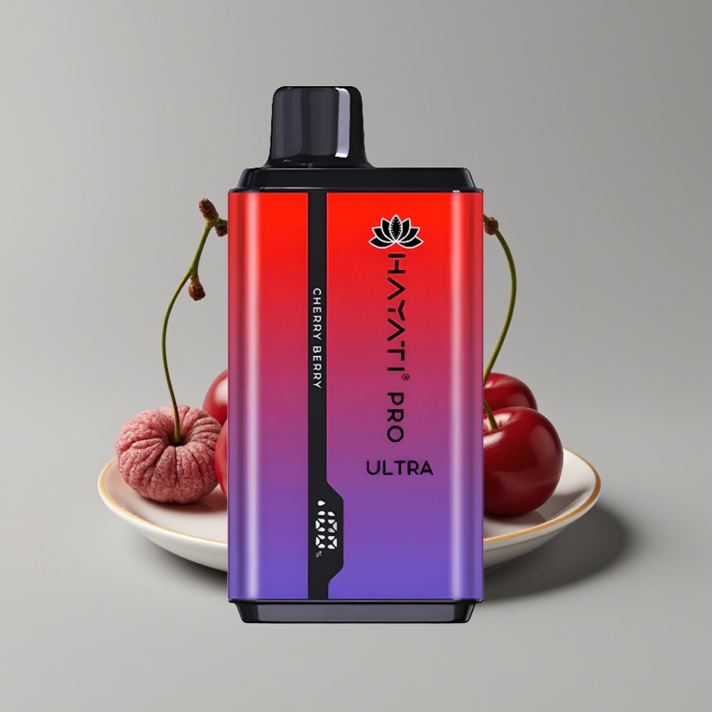 Hayati Pro Ultra 15000 Puffs Descartável Cereja e Frutas Vermelhas - 2×12ml, 2% Nicotina, 850mAh