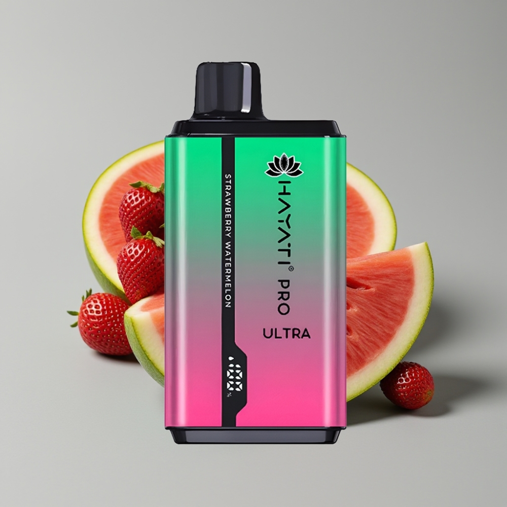 Hayati Pro Ultra 15000 Puffs Disposable Vape Morango Melancia – 850mAh, 2×12ml, 2% Nic