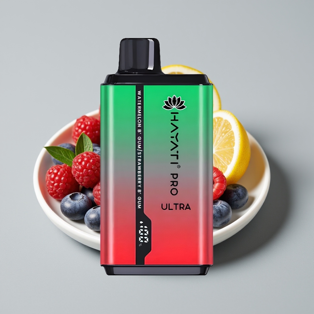 Hayati Pro Ultra 15000 Puffs – Mirtilo Framboesa Cereja Limão & Mirtilo – 850mAh – 2×12ml – 2% Nicotina