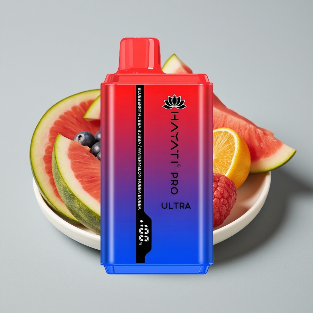 Hayati Pro Ultra 15000 Puffs – Mirtilo Hubba Bubba Melancia Hubba Bubba – 850mAh – 2×12ml – 2%