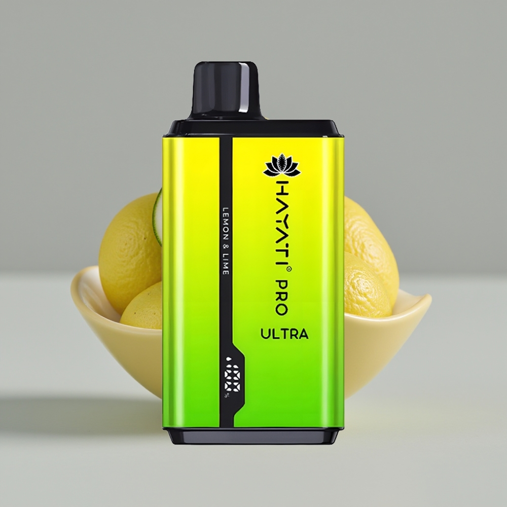 Hayati Pro Ultra 15000 Puffs Vape Descartável Limão & Lima - 850mAh, 2×12ml, 2% Nicotina