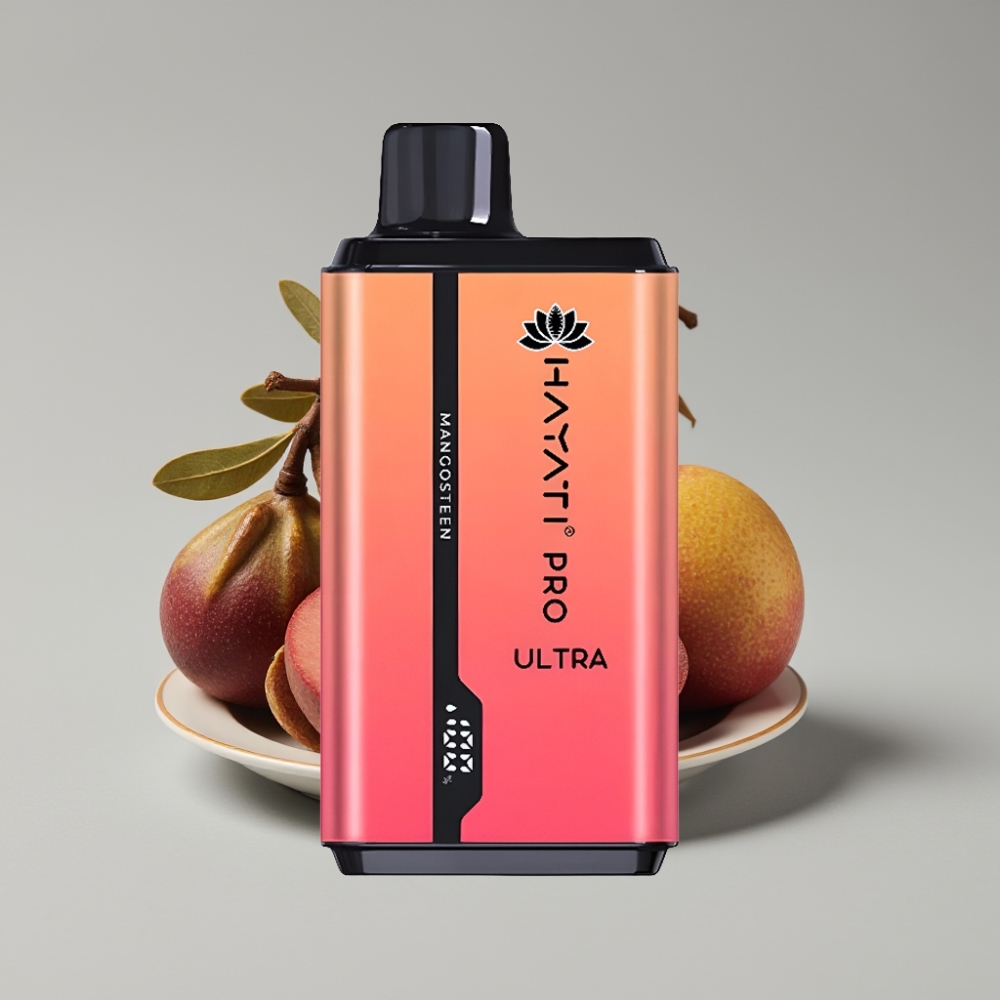Hayati Pro Ultra 15000 Puffs Vape Descartável Mangostão com Bateria 850mAh e 24ml de Líquido