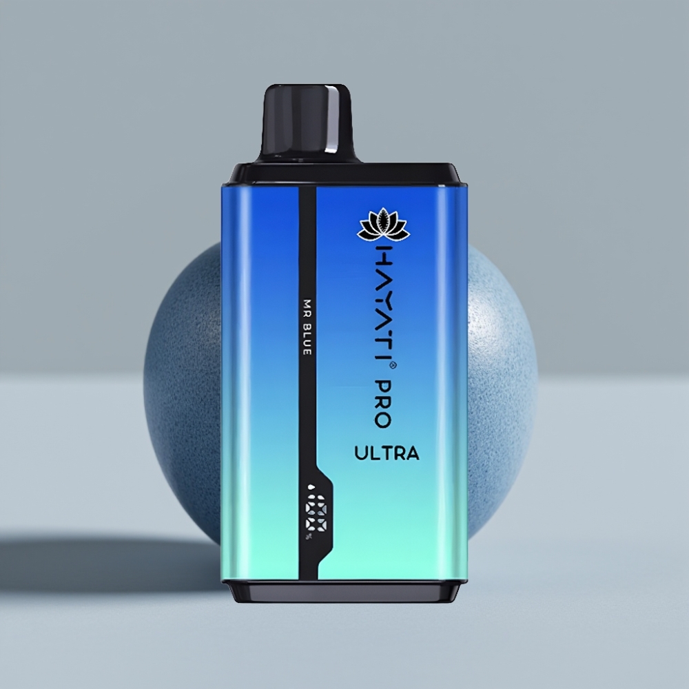 Hayati Pro Ultra 15000 Puffs Vape Sabor Azul Mr, Bateria 850mAh, 2×12ml, 2% Nicotina