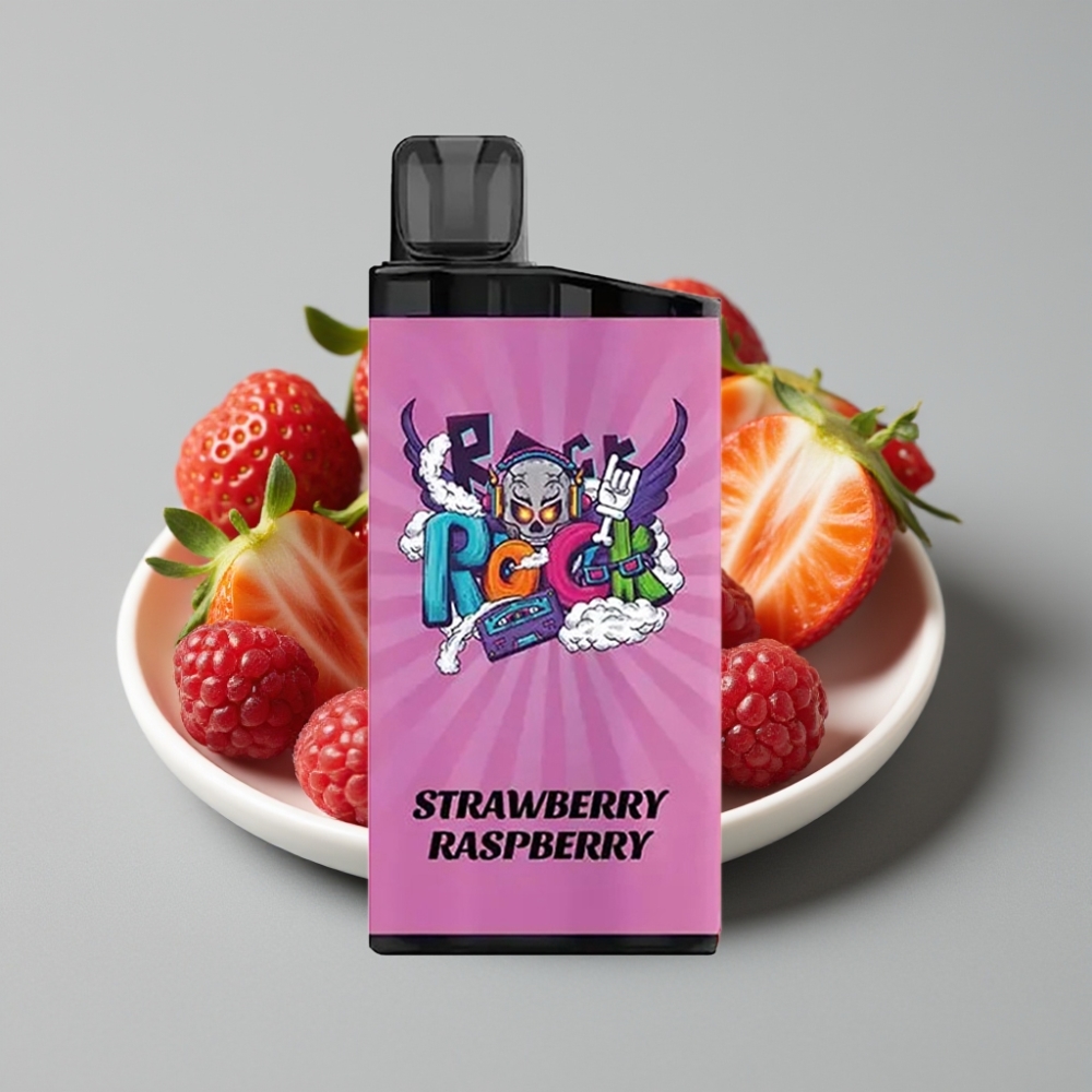 IGET Bar 3500 Puffs Disposable Vape Morango Framboesa com Bateria 1400 mAh e Bobina Mesh 1.2 Ohm