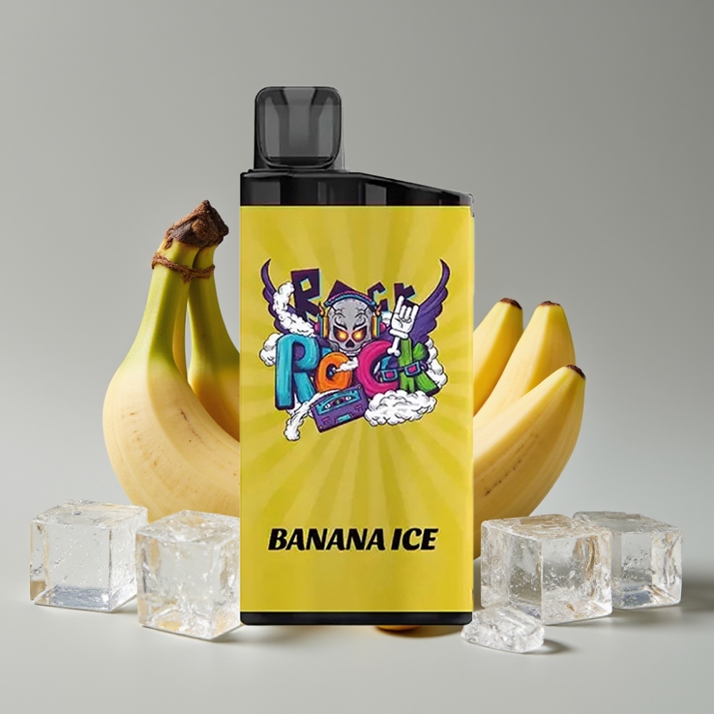 IGET Bar 3500 Puffs Vape Descável Banana Gelado com Bateria 1400 mAh e Bobina Mesh 1.2 Ohm