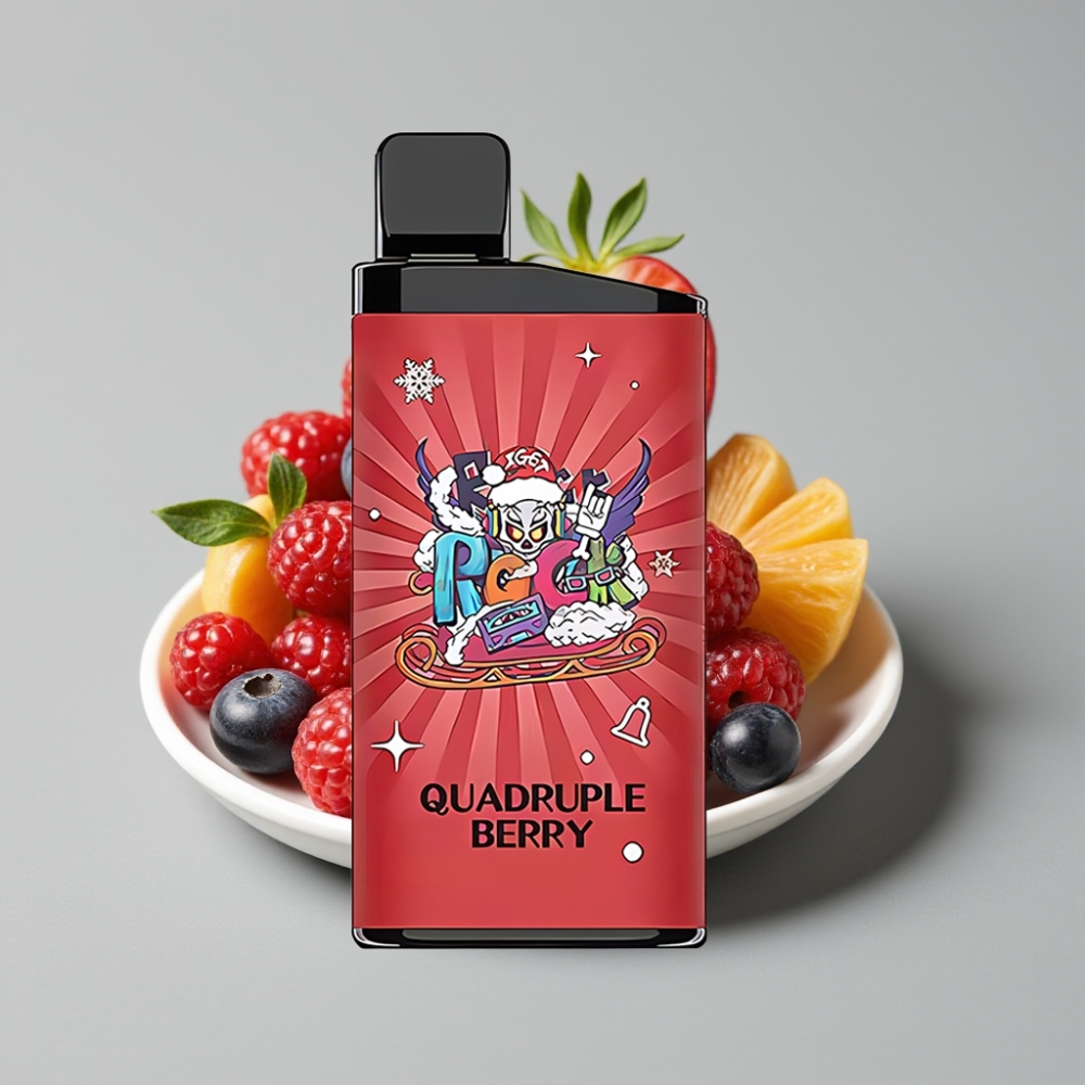IGET Bar 3500 Puffs Vape Descartável Frutas Vermelhas Quádruplas - 1400 mAh, 1.2 Ohm Mesh, 41.3x21.3x94.5mm