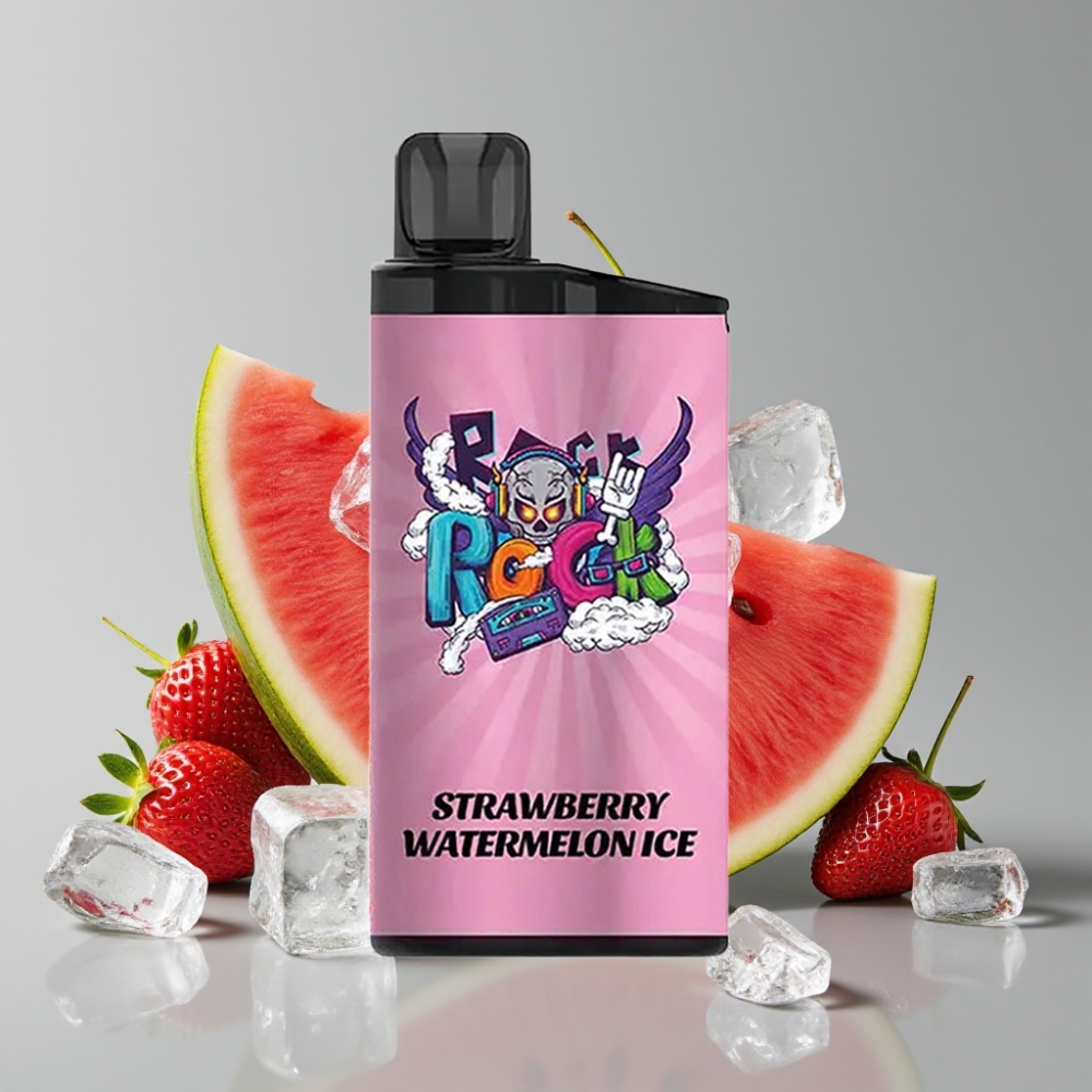 IGET Bar 3500 Puffs Vaporizador Descartável Morango Melancia Gelo, 1400 mAh, 1.2 Ohm Mesh Coil, PC+ALU