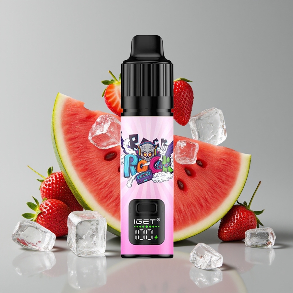 IGET BAR PLUS S3 POD 10000 Puffs Vape Descartável Morango Melancia Gelo 18ml 5% Nicotina