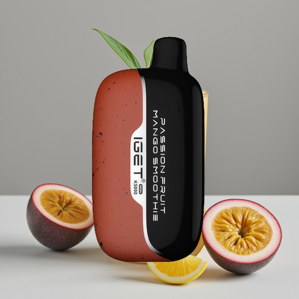 IGET Moon K5000 Puffs Disposable Vape Maracujá Manga Smoothie – 81,5 g, 5000 Puffs, PC, 49,5x25,3x99,4 mm