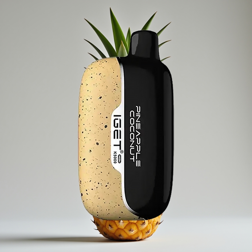 IGET Moon K5000 Puffs Vape Descansável Abacaxi Coco – 5000 Puffs, Bobina Mesh 1.35 Ohm