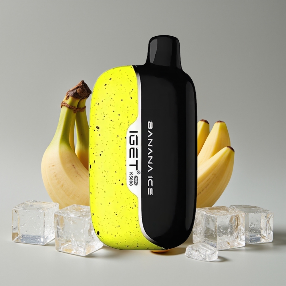 IGET Moon K5000 Puffs Vape Descansável Gelo de Banana – 81.5g, 5000 Tragadas, Bobina Mesh 1.35 Ohm