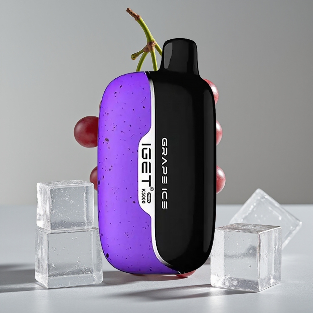 IGET Moon K5000 Puffs Vape Descansável Gelo de Uva – 5000 Tragadas, Bobina Mesh 1.35 Ohm, PC, 81.5 g