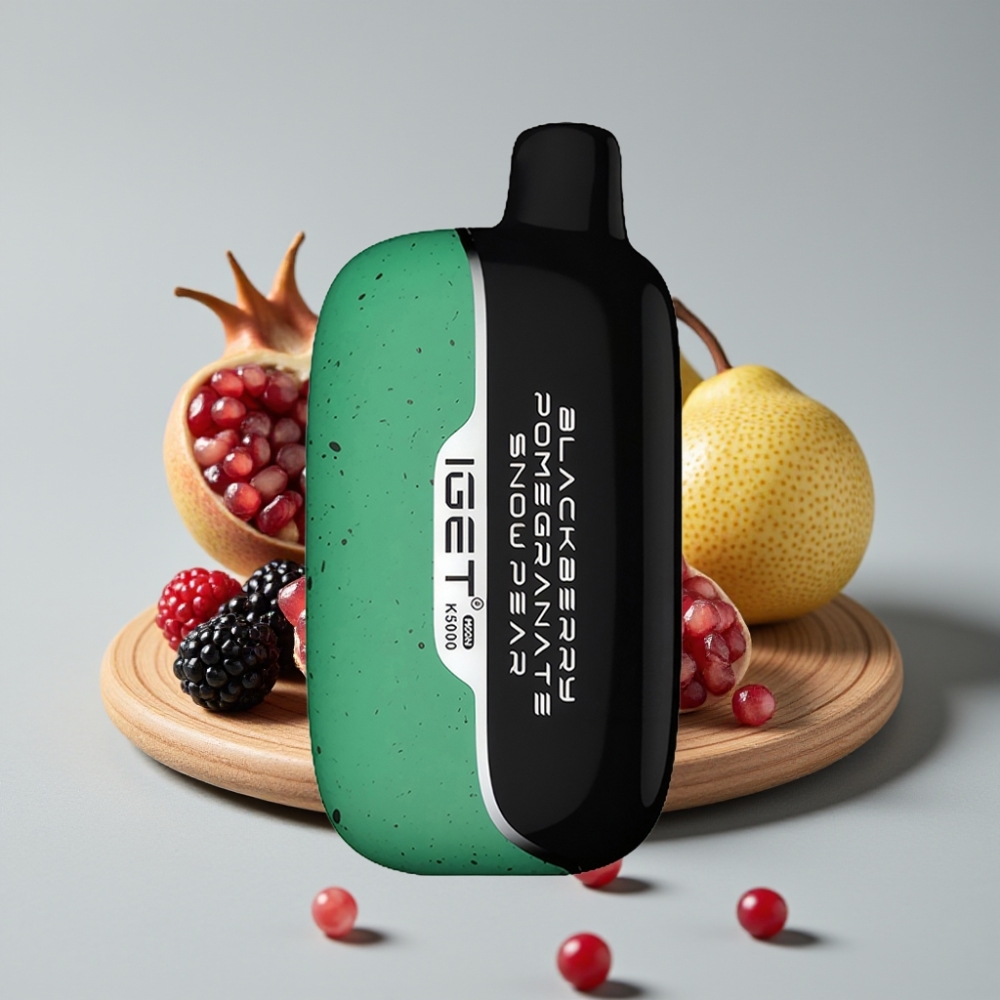 IGET Moon K5000 Puffs Vape Descartável Amora Romã Pêra Neve – 5000 Tragadas, Bobina Mesh 1.35 Ohm, PC, 81.5 g