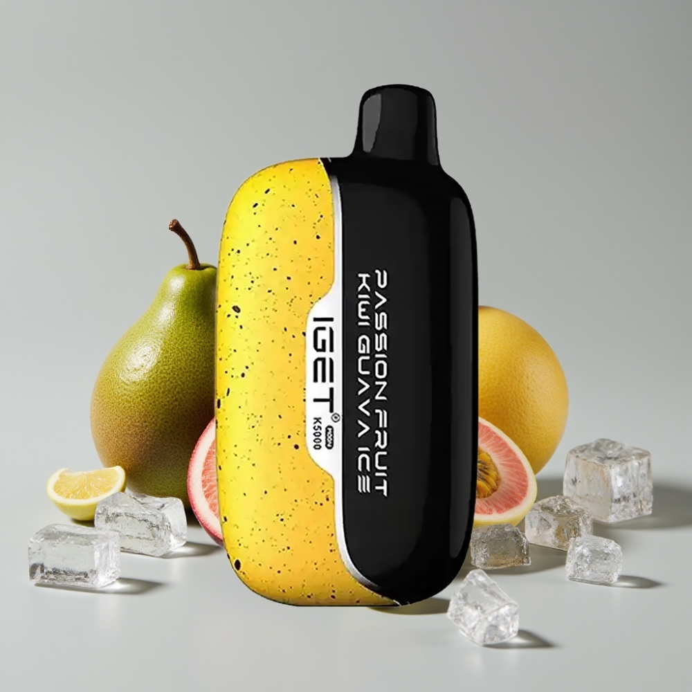 IGET Moon K5000 Puffs Vape Descartável Maracujá Kiwi Goiaba Gelo – 81,5g, 5000 Tragadas, Bobina Mesh 1,35 Ohm