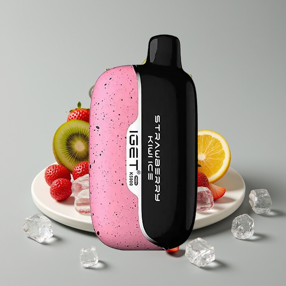 IGET Moon K5000 Puffs Vape Descartável Morango Kiwi Gelo - 5000 Tragadas, 81.5g, PC, Bobina Mesh 1.35 Ohm