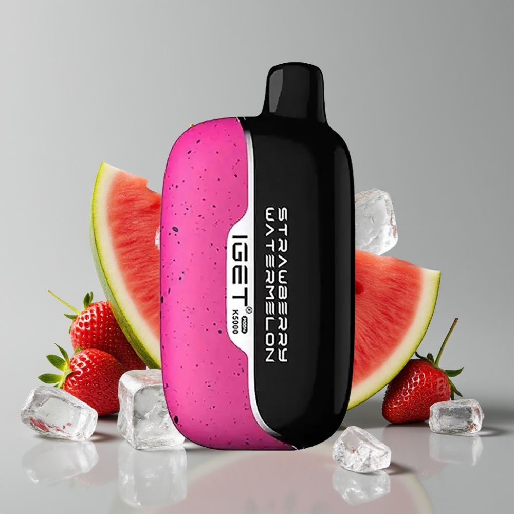 IGET Moon K5000 Puffs Vape Descartável Morango Melancia Gelo - 5000 Tragadas, Bobina Mesh 1.35 Ohm, PC, 81.5 g